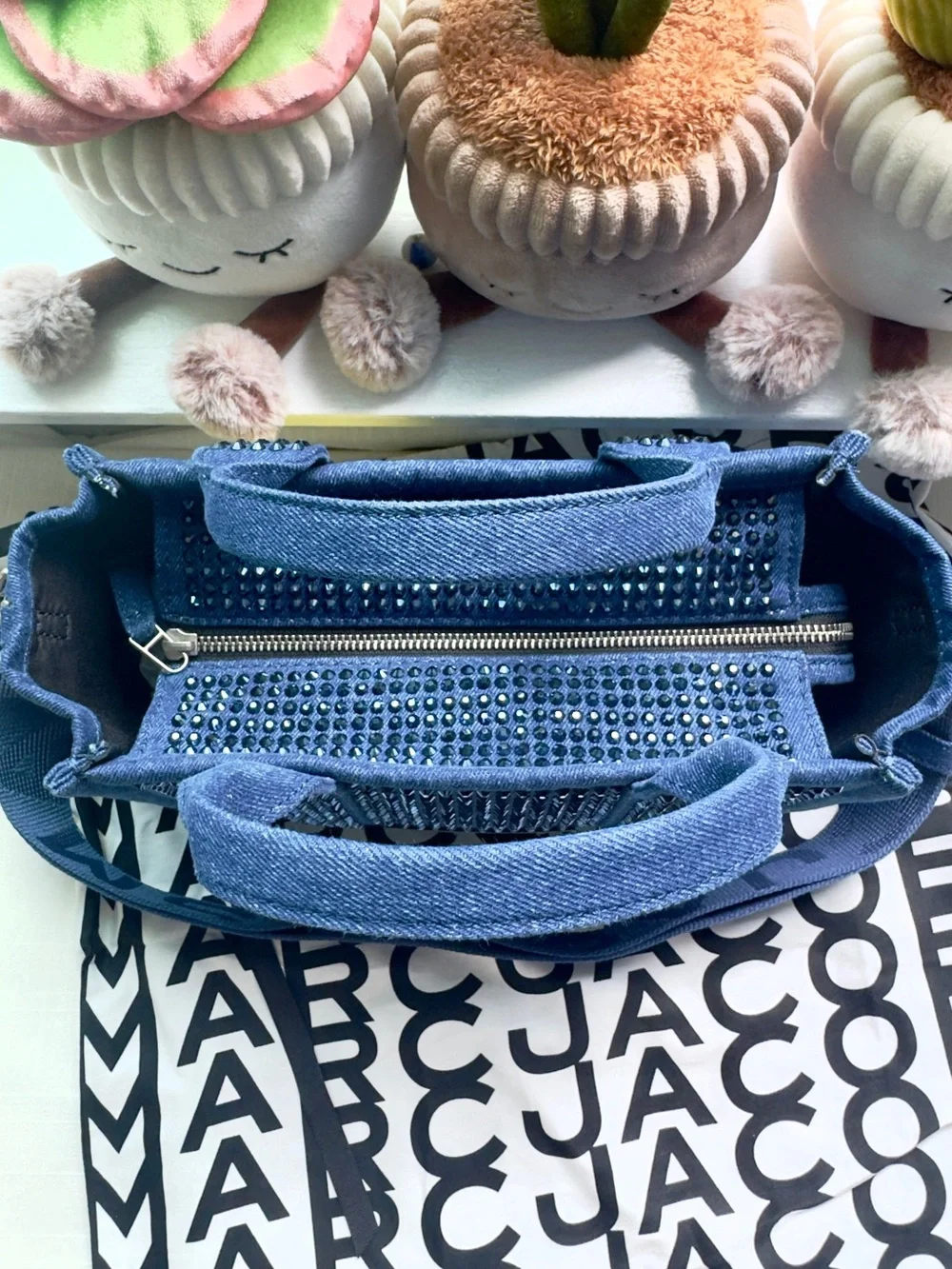 NWT 🌌 Marc Jacobs The Crystal Denim Small Tote Bag